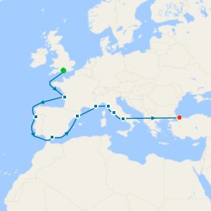 France, Spain & Italy from Southampton to Istanbul with Stay