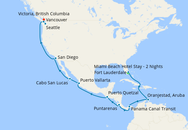 Cruise Itinerary Map