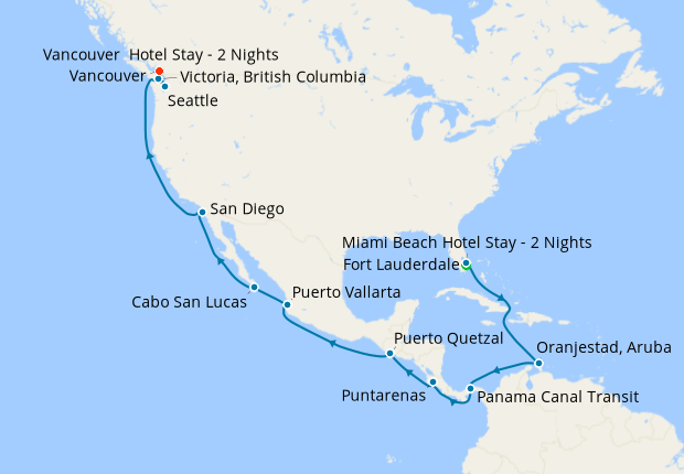 Cruise Itinerary Map