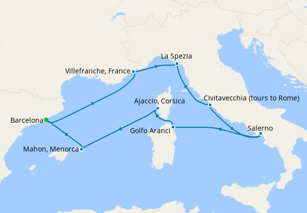 Cruise Itinerary Map