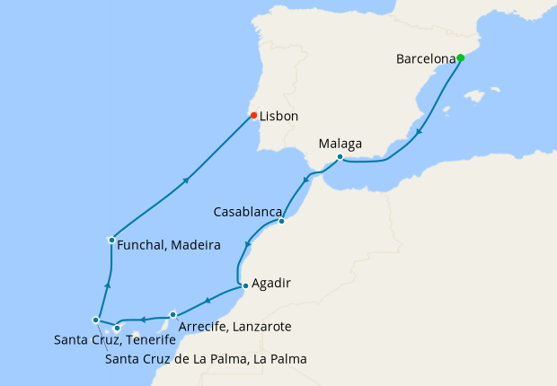 Cruise Itinerary Map