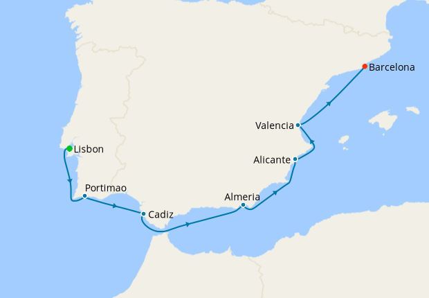 Cruise Itinerary Map