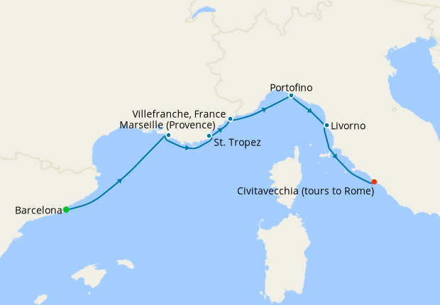 Cruise Itinerary Map