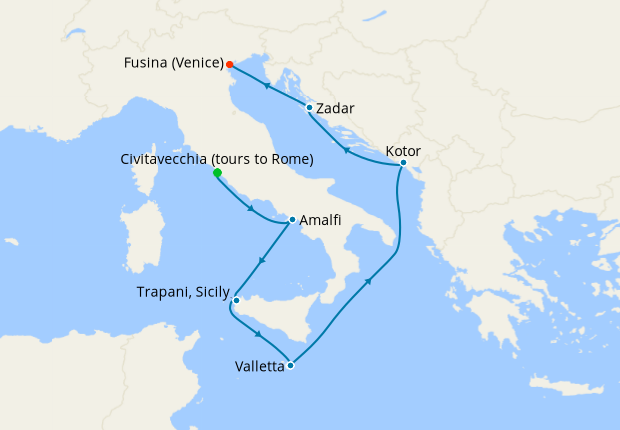 Cruise Itinerary Map