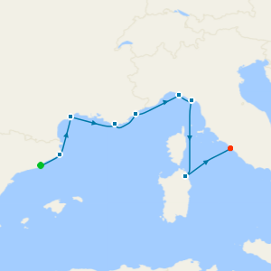 Chanson Du Soleil from Barcelona to Civitavecchia