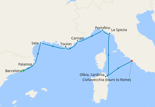 Cruise Itinerary Map