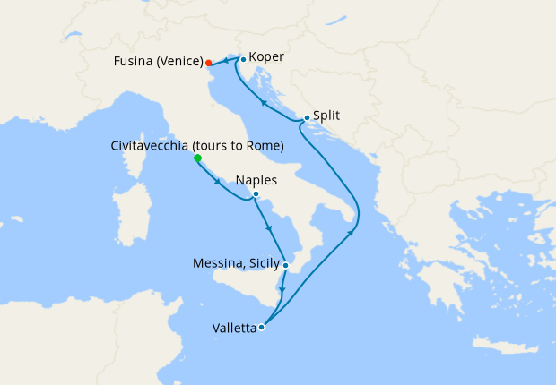 Cruise Itinerary Map