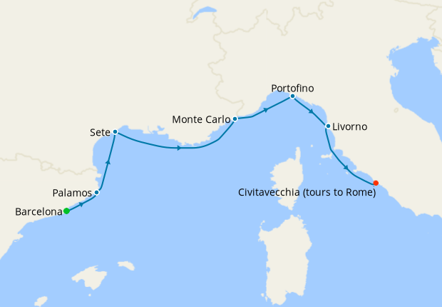 Cruise Itinerary Map