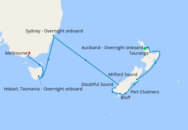 Cruise Itinerary Map