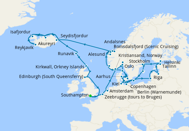Cruise Itinerary Map