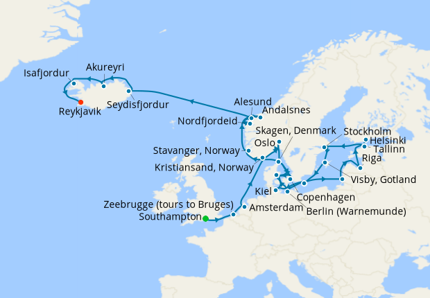 Cruise Itinerary Map