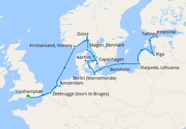 Cruise Itinerary Map