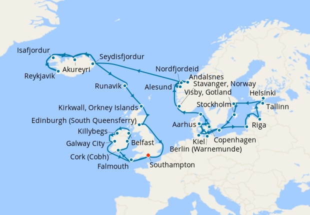 Cruise Itinerary Map