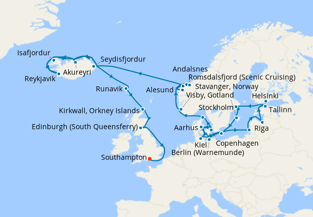 Cruise Itinerary Map
