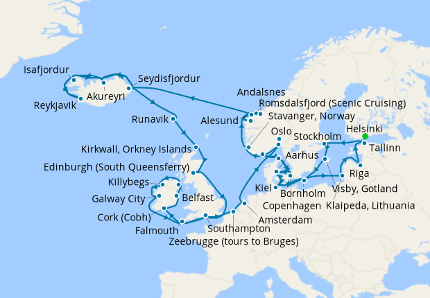 Cruise Itinerary Map