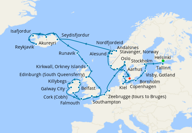 Cruise Itinerary Map