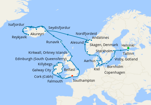 Cruise Itinerary Map