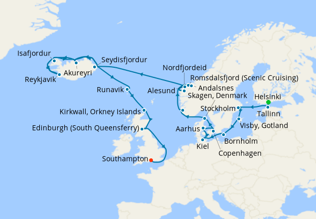 Cruise Itinerary Map