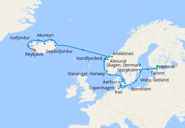 Cruise Itinerary Map