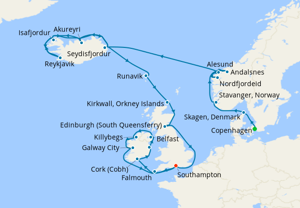 Cruise Itinerary Map