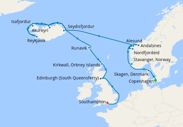 Cruise Itinerary Map
