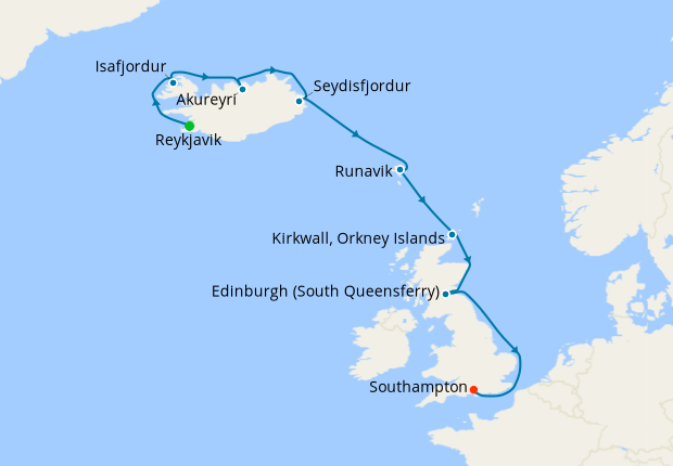 Cruise Itinerary Map