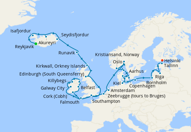 Cruise Itinerary Map