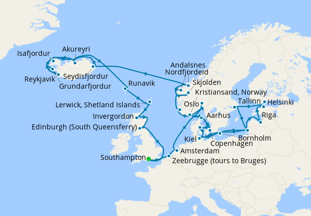 Cruise Itinerary Map