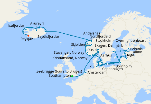 Cruise Itinerary Map