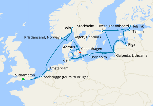 Cruise Itinerary Map