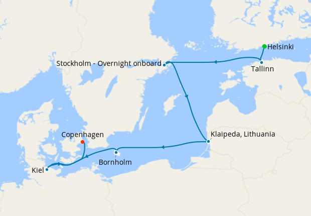 Cruise Itinerary Map