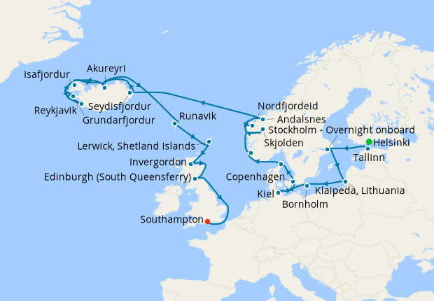 Cruise Itinerary Map
