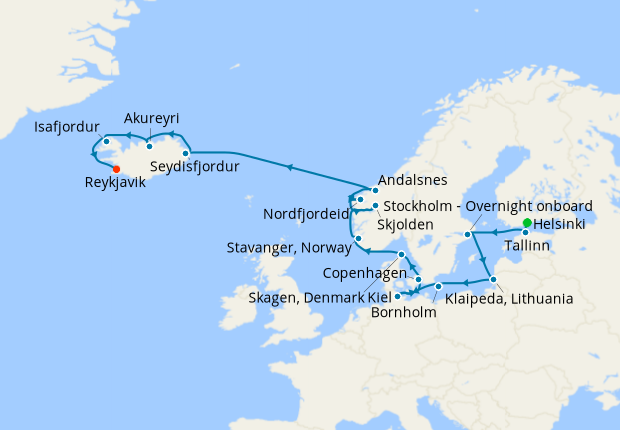 Cruise Itinerary Map