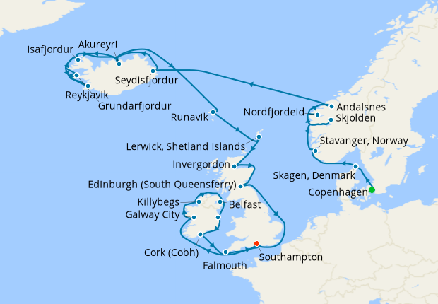 Cruise Itinerary Map