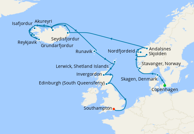 Cruise Itinerary Map