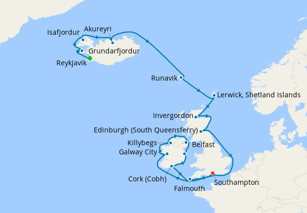 Cruise Itinerary Map
