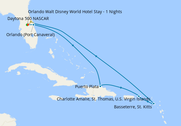 Cruise Itinerary Map