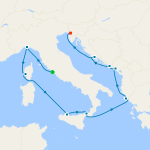 Mediterranean with Italy & Croatia from Rome