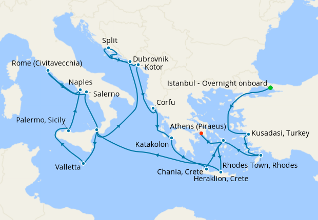 Cruise Itinerary Map