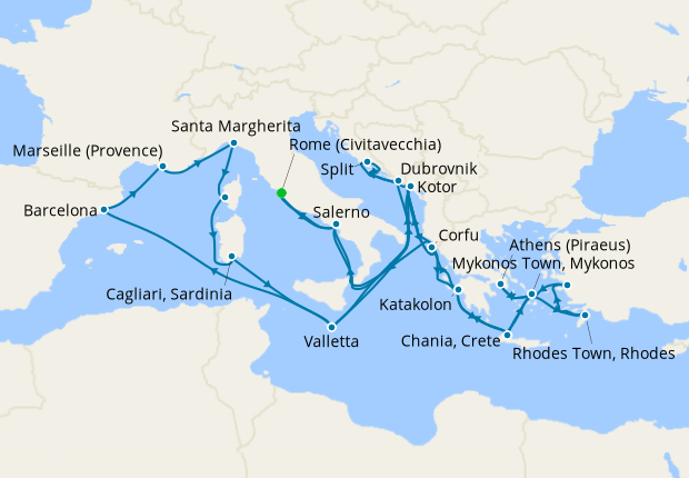 Cruise Itinerary Map