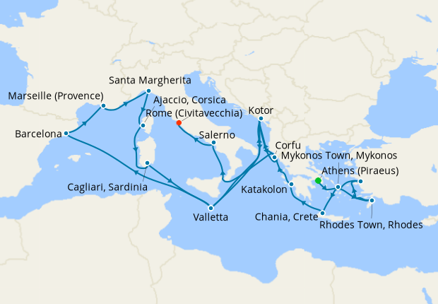 Cruise Itinerary Map