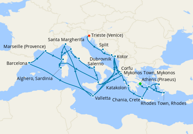Cruise Itinerary Map