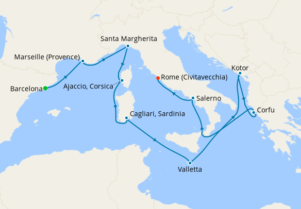 Cruise Itinerary Map
