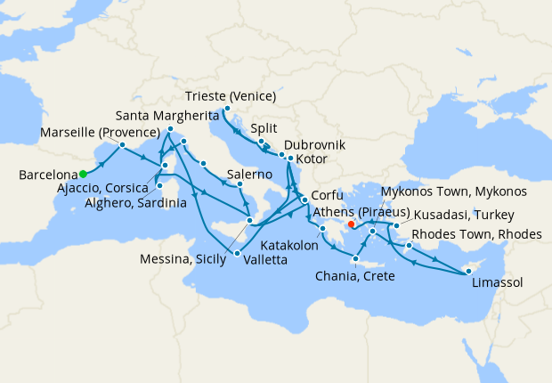 Cruise Itinerary Map