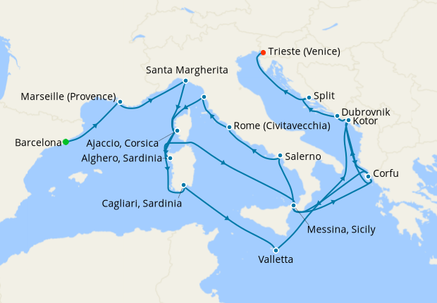 Cruise Itinerary Map