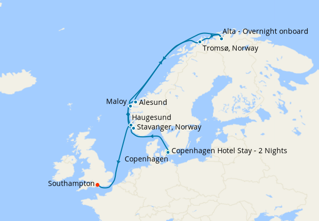 Cruise Itinerary Map