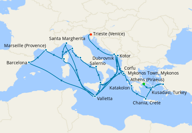 Cruise Itinerary Map