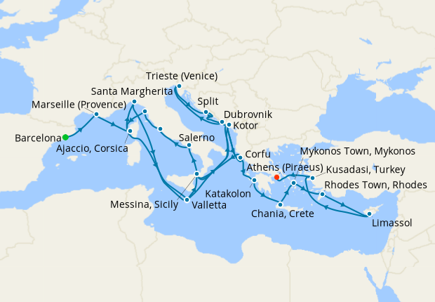 Cruise Itinerary Map