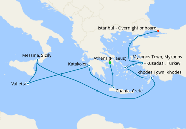 Cruise Itinerary Map