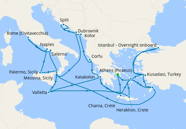 Cruise Itinerary Map